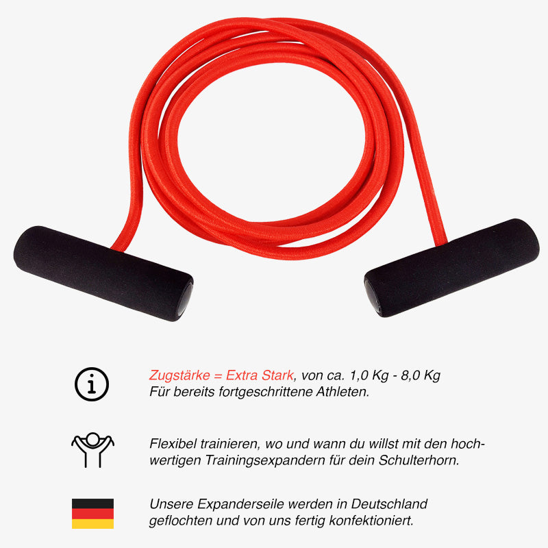 Trainingsexpander -rot- (Zugkraft von ca. 1,0 kg bis ca. 8,0 kg)