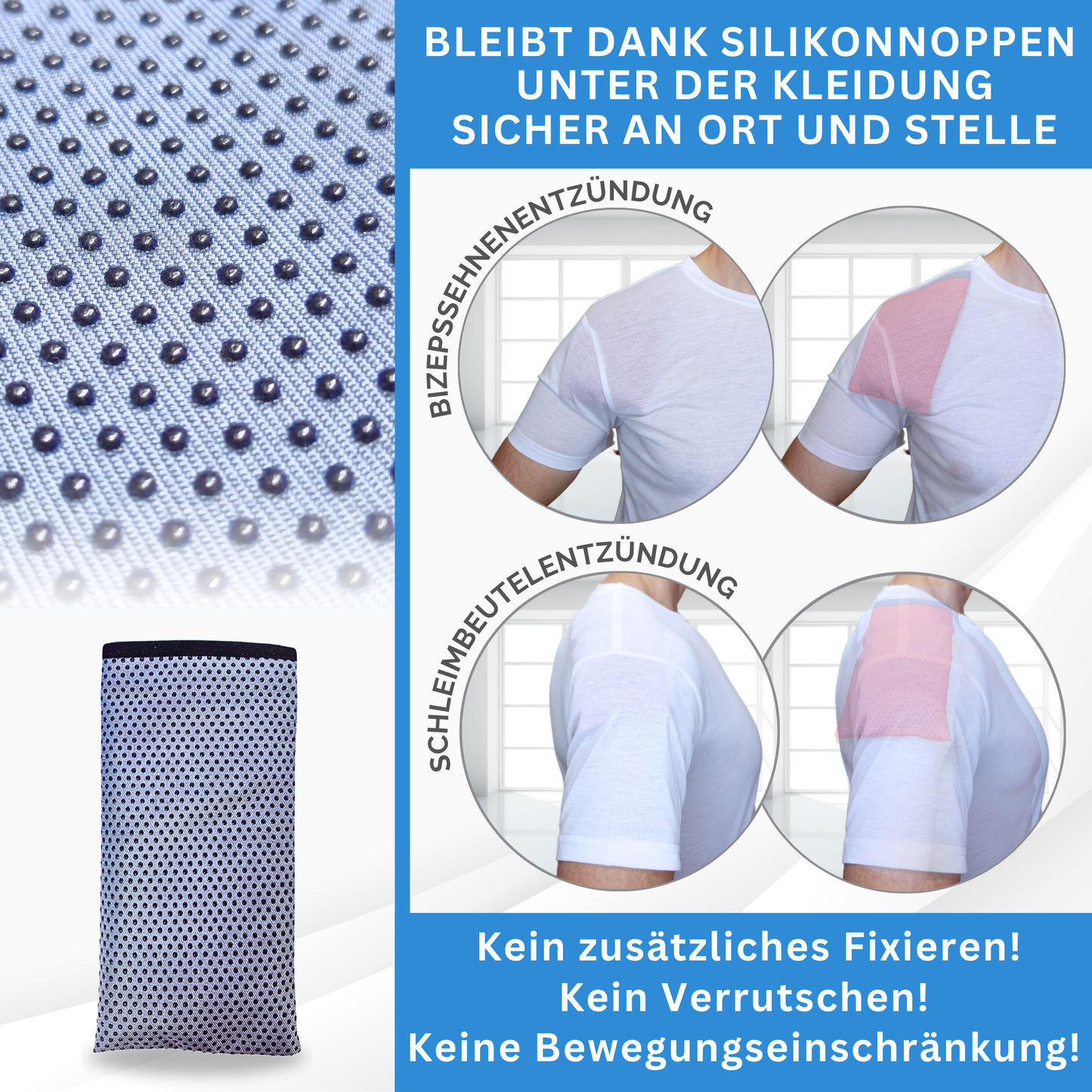 FIXURA PAD® inkl 3x Coolpack Für gezielte Kühlung bei Schulterschmerzen
